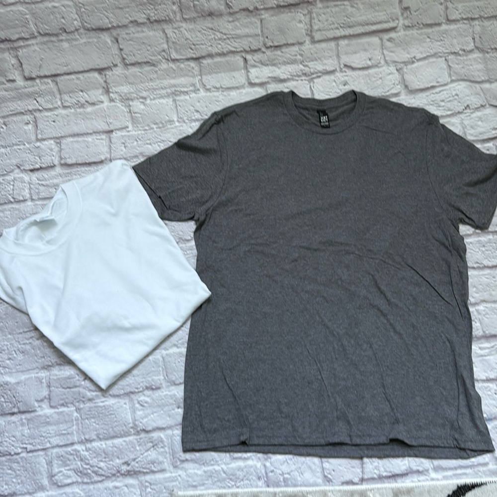 Men's White and Gray cotton T-Shirts